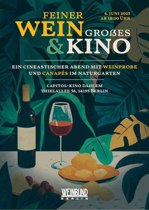 Ticket für "Feiner Wein & Großes Kino" am 4. Juni 2025