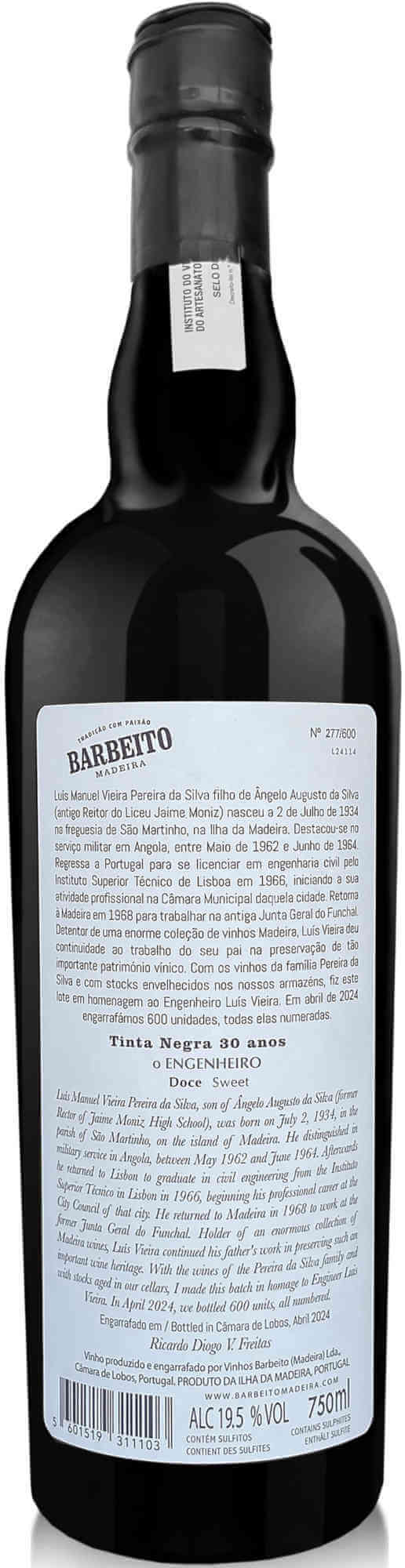 Barbeito 30 Years Old Tinta Negra "O Engenheiro"