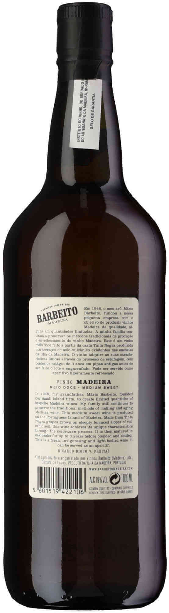 Barbeito Meio Doce 100cl