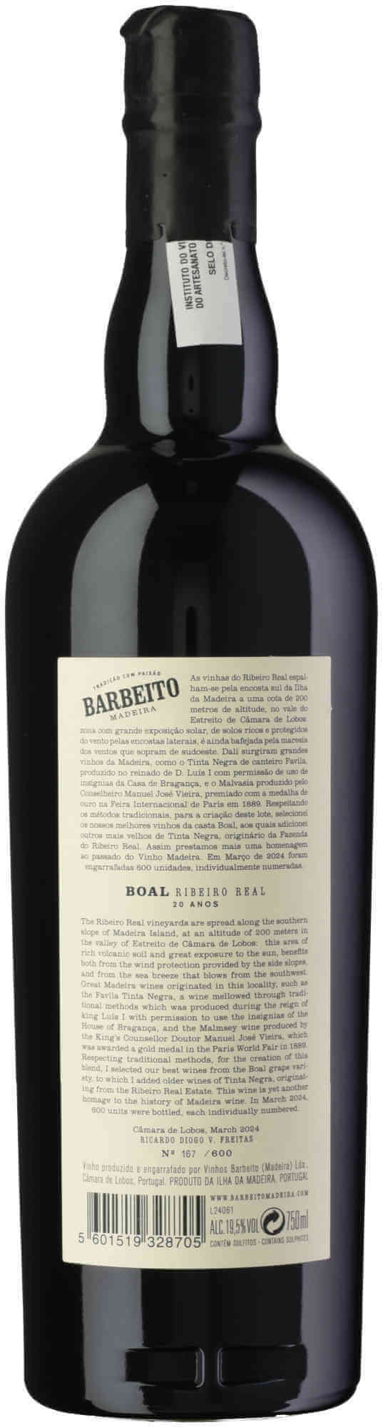 Barbeito 20 Years Old Boal Ribeiro Real