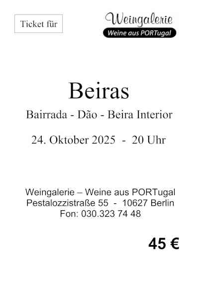 Ticket für "Beiras - von der Küste ins Gebirge" am 24.10.2025