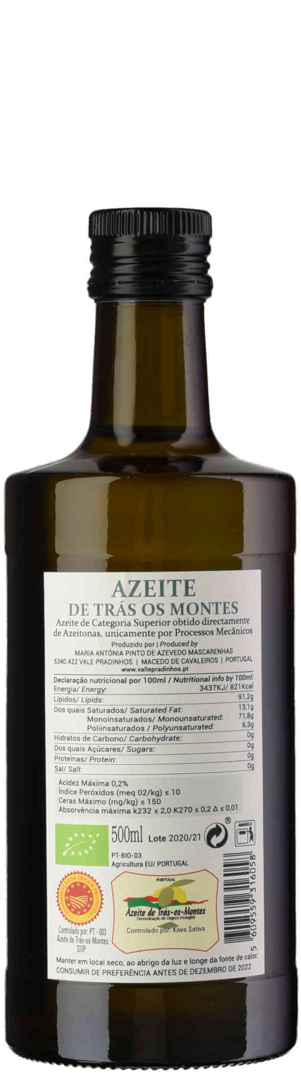 Valle Pradinhos Azeite Virgem Extra Biológico 50cl bio